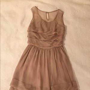 Beige Burlapp dress